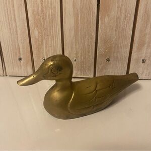 Brass duck figurine paperweight
